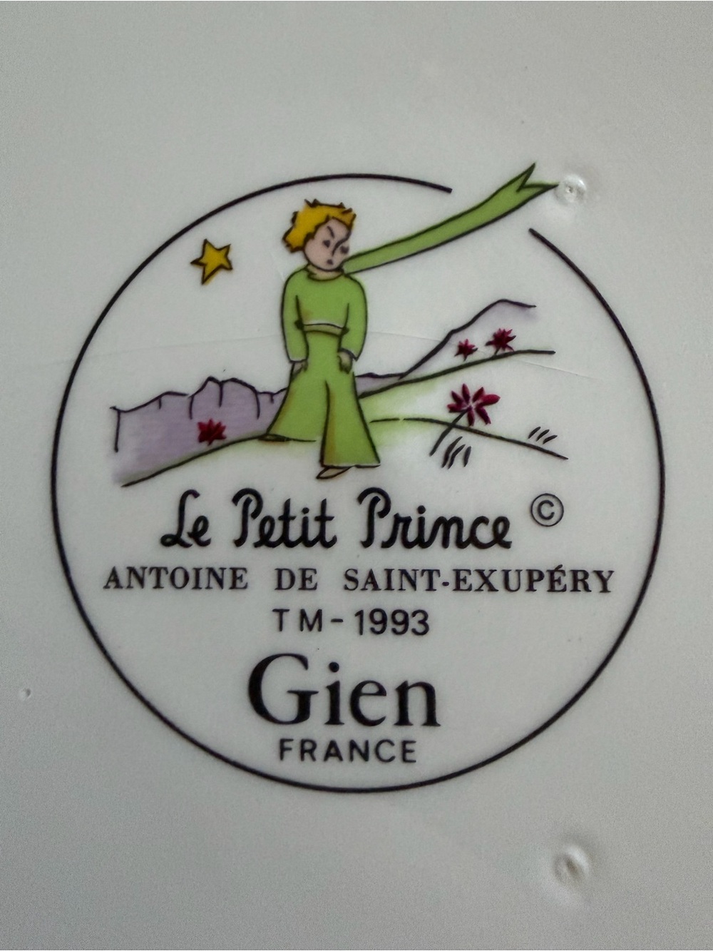 Le Petit Prince Poringer Bowl Gien France RARE the little prince - Picture 4 of 7